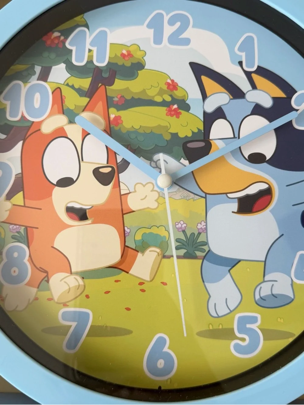 Bluey Wall Clock NEW Kids Bedroom Decor Cartoon Character Clock Nursery Playroom